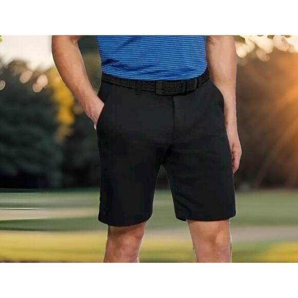 Under Armour Shorts Black HeatGear PGA Golf Tour Mens 34 New Fast Ship - Picture 9 of 10